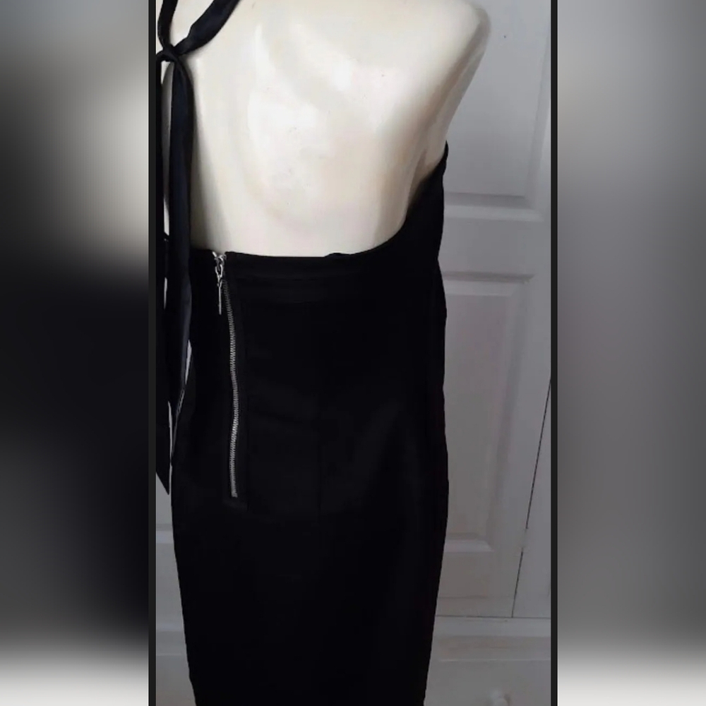Ted Baker Black Embellished Halter Cocktail Dress Size 4 - Picture 3 of 4